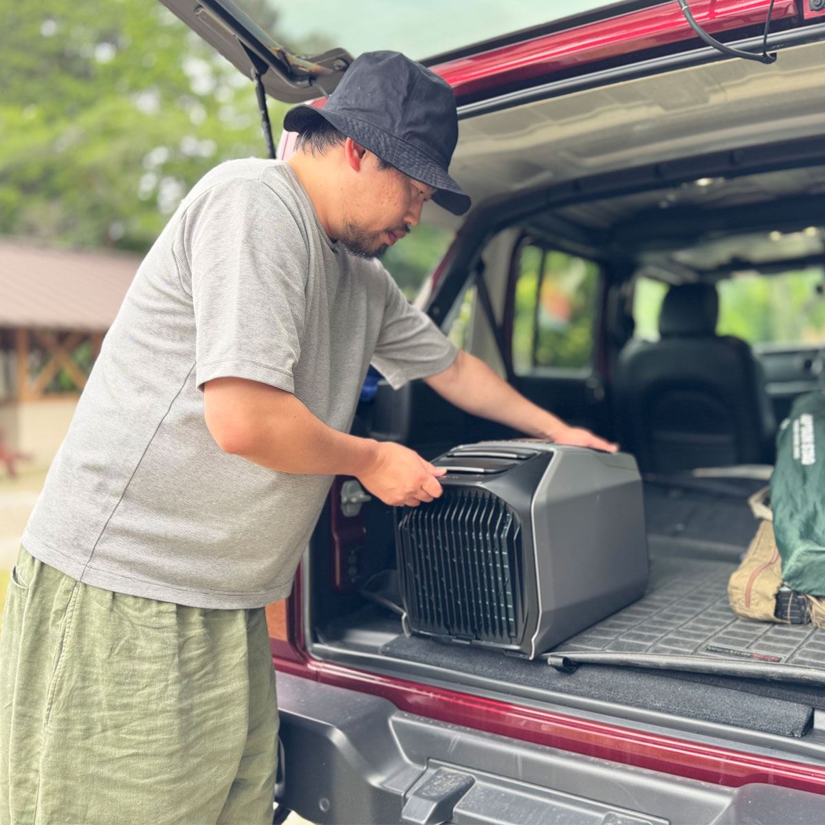 受け取り限定‼️ECOFLOW キャンプ用ポータブルエアコン(オフモ保証 夏キャンプの寝苦しさを解消できる？ ポータブルエアコン「EcoFlow