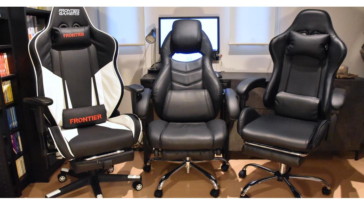 【受け取手決定】ゲーミングチェア　在宅ワークチェア 在宅ワークの必需品！ 「オットマン付きゲーミングチェア」1～3万円の3