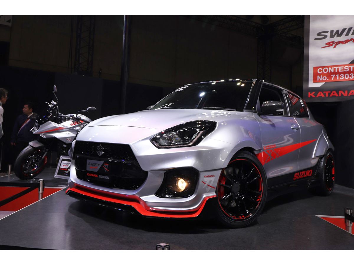 2輪の名車「カタナ」をオマージュした「スイフトスポーツ」は