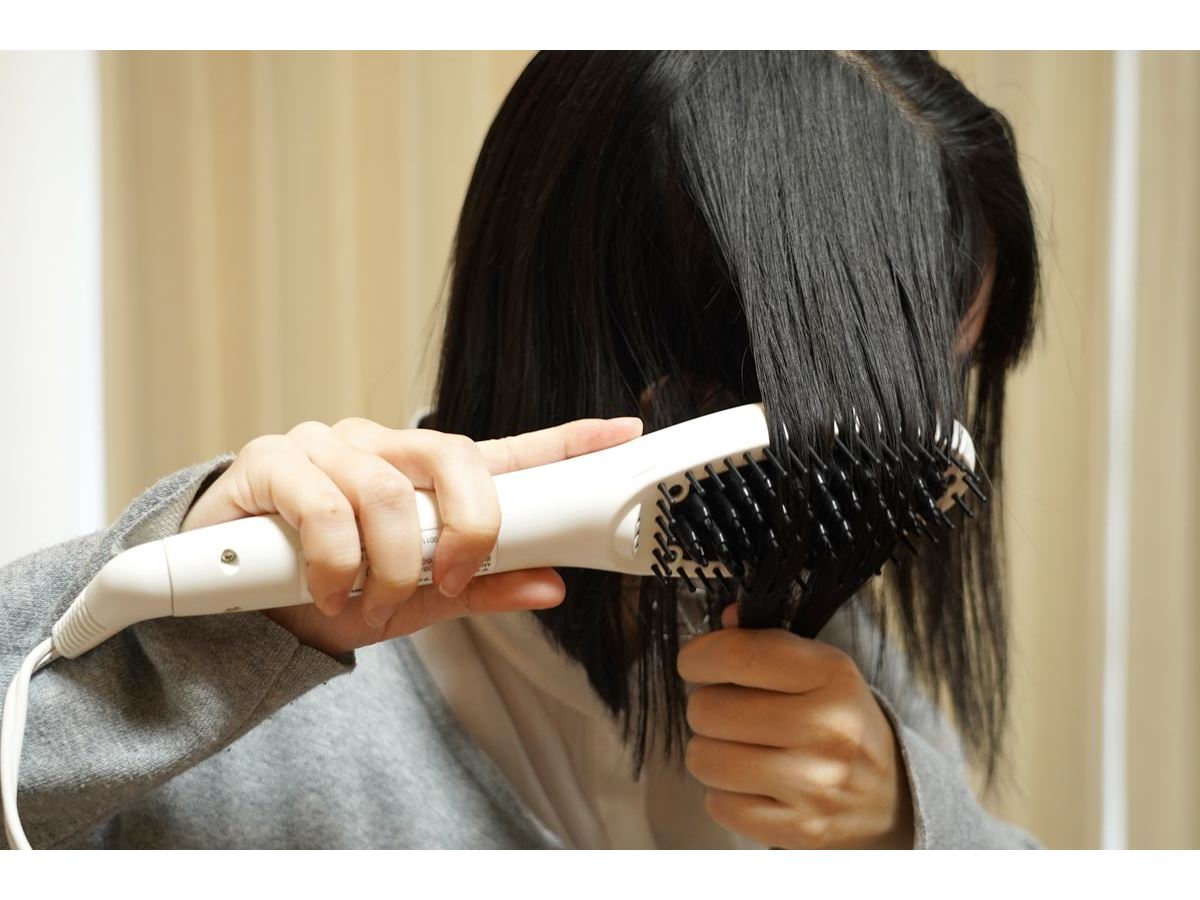 ストレートブラシ ダブルマイナスイオンアイロンブラシ ヘアアイロン