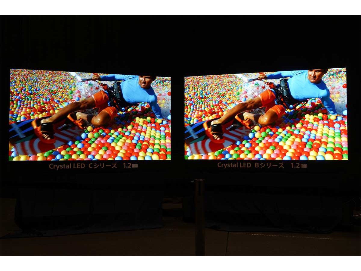 世界初披露のソニー直視型マイクロLEDディプレイ「Crystal LED」を見