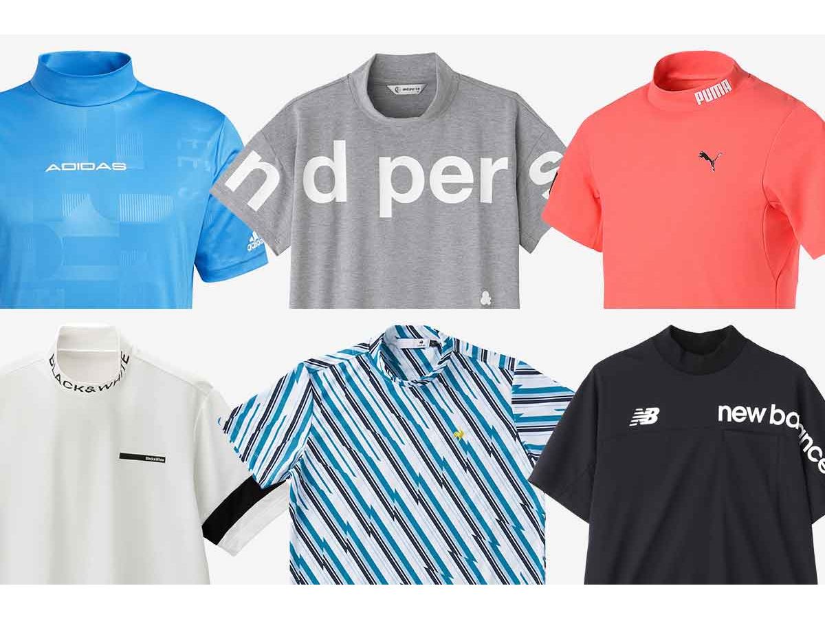 CLUNKゴルフウェア 半袖モック 接触冷感 吸汗 クランク] ゴルフ V