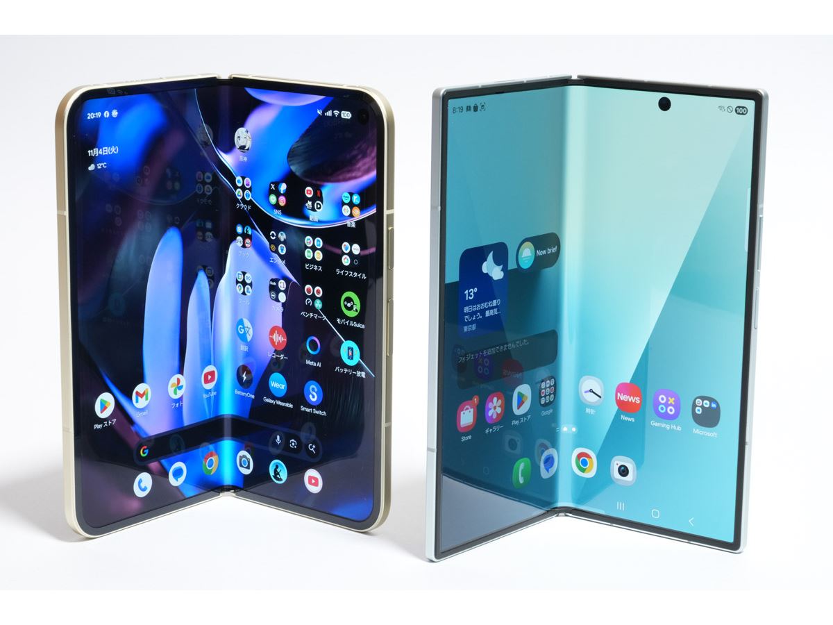 折り畳みスマホ比較！ 「Pixel 10 Pro Fold」「Galaxy Z Fold7」の