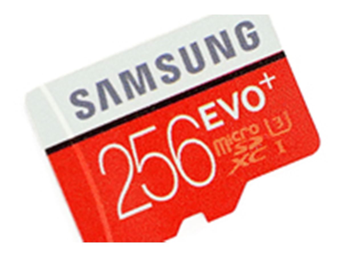 容量256GBのサムスン製microSDXCメモリーカード「EVO Plus 256GB」の 