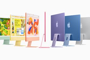 アップル、M1搭載の新「iMac」は超スリムでカラフルな7色展開 アップル、M1搭載の新「iMac」は超スリムでカラフルな7色展開