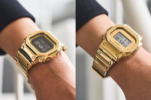 超美品】G-SHOCK ゴールド！ ベルトまだフイルムのままです G-SHOCK、クリア+ゴールドの夏向けミドルサイズ - Impress Watch