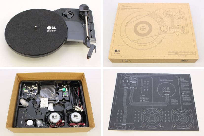 SPINBOX レコード ターンテーブル Amazon | SPINBOX キャンバス DIY レコードプレーヤーキット