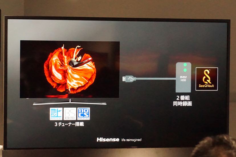 最新レグザエンジンで画質がさらにアップ！ ハイセンスから最新4K有機
