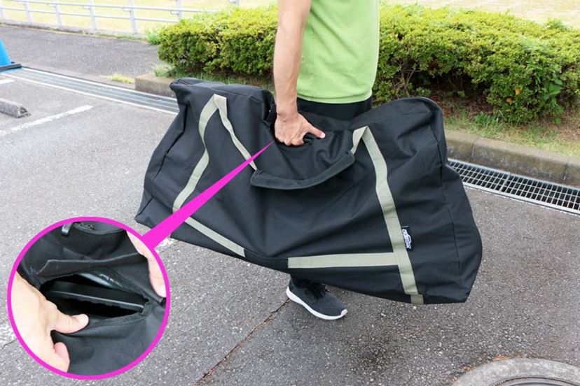 30秒かからずに輪行準備完了！ モバイルバッテリーで走る電動アシスト 