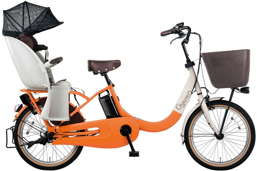 チャイルドシートに日よけが付いた! 子乗せ電動アシスト自転車 チャイルドシートに日よけが付いた! 子乗せ電動アシスト自転車