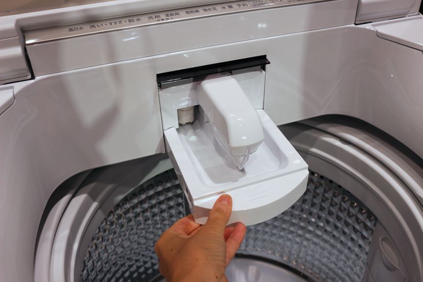 部分洗いは“洗濯機と一体化した超音波洗浄機”で！ アクア「Prette」の 