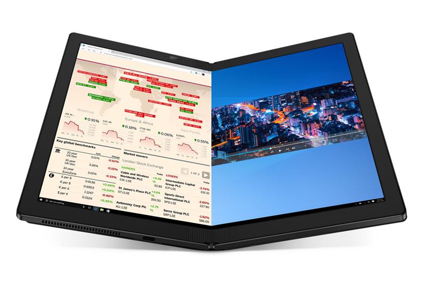 曲がって小さくなる! 折りたたみOLED搭載の「ThinkPad X1 Fold 曲がって小さくなる! 折りたたみOLED搭載の「ThinkPad X1 Fold