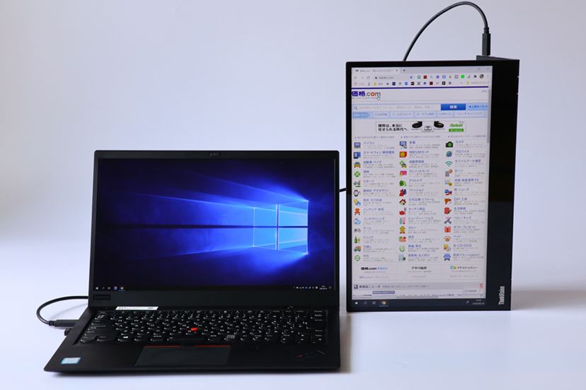 机は狭いけどマルチディスプレイで仕事がしたい！ それなら「ThinkVision M14t」が便利です - 価格.comマガジン