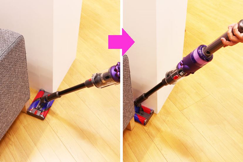 ダイソンの新しい掃除スタイル！全方向にヘッドを軽快に動かせる