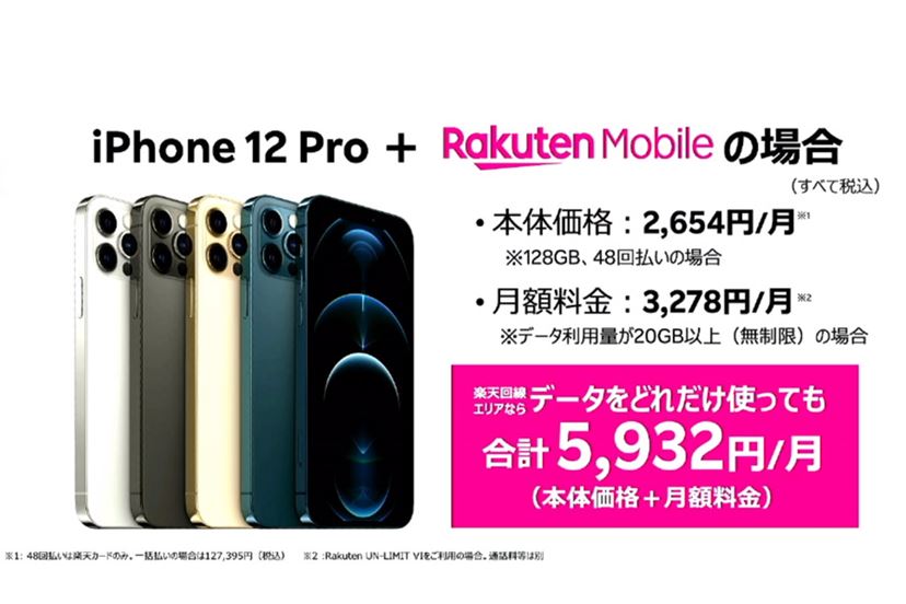 ◇【楽天モバイル/Apple】iPhone 12 Pro Max 128GB SIMフリー MGCW3J/A