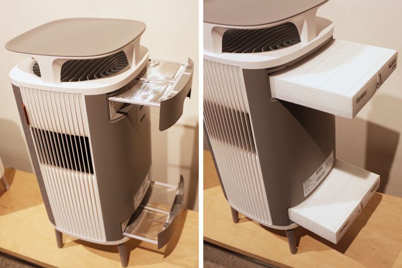 ハウスダストを磁石のように引き寄せて除去するブルーエアの空気清浄機