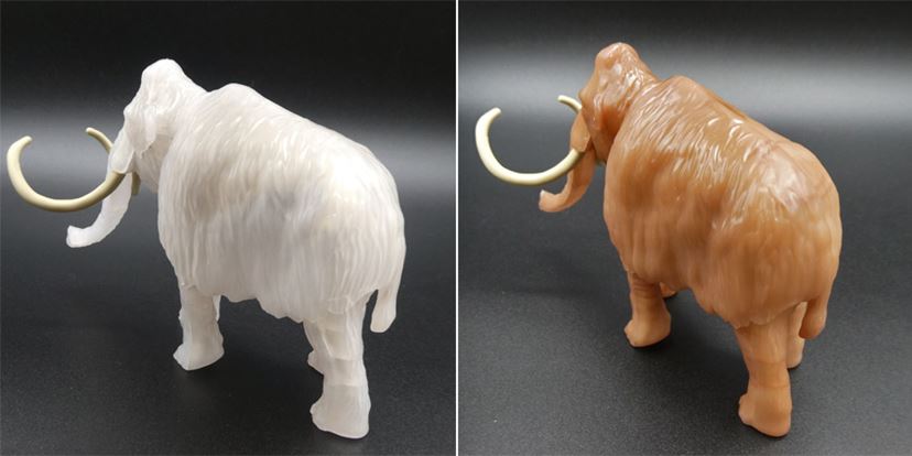 氷河期（冷蔵庫）で色が変わる！ マンモスがプラモデルになって令和に