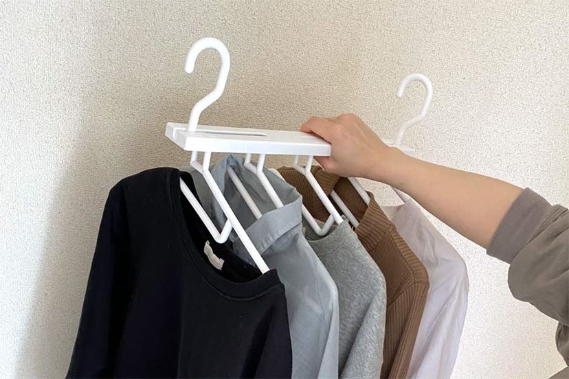 干してそのまま収納！ マニアが考案した「5連ハンガー」で洗濯の手間が