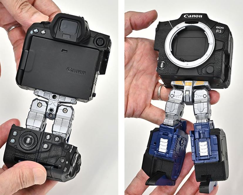 キヤノン「EOS R5」がトランスフォーマーに!? カメラの再現度を