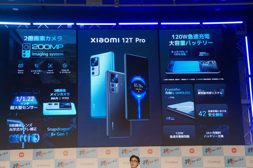 2億画素カメラ搭載のハイエンドスマホ「Xiaomi 12T Pro」が12月16日