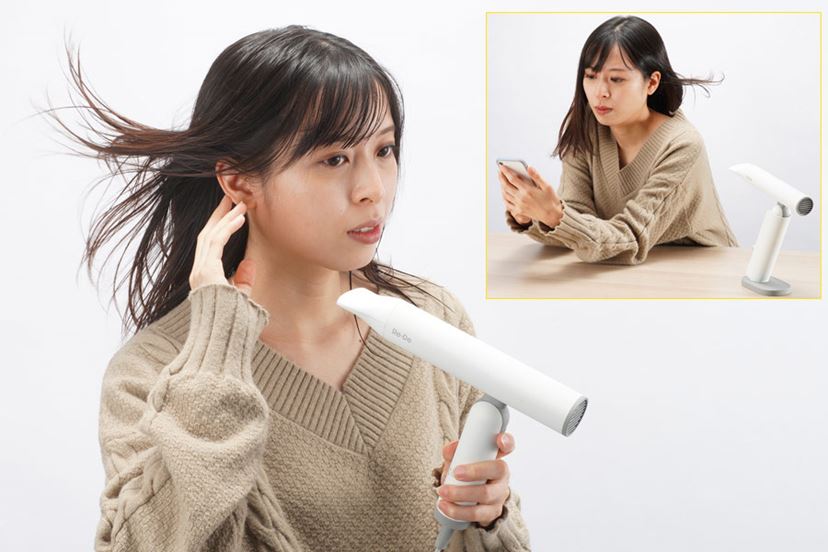 髪を乾かすのが面倒な人にも推せる！ ハンズフリーでも使える大風量ヘアドライヤー「Re・De Hairdry」 - 価格.comマガジン