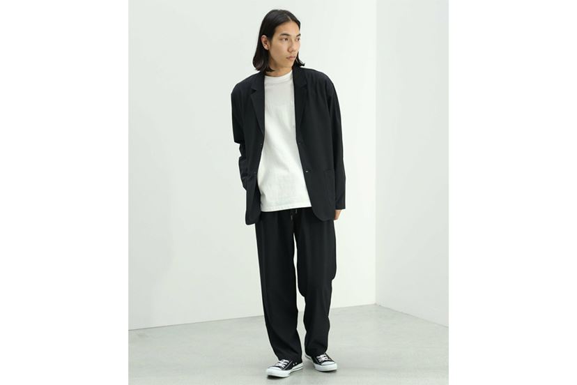 BEAMS デニムプリント シアサッカー 2ボタン ジャケット パンツ　セット ビームス デニムプリント シアサッカー 2ボタン ジャケット