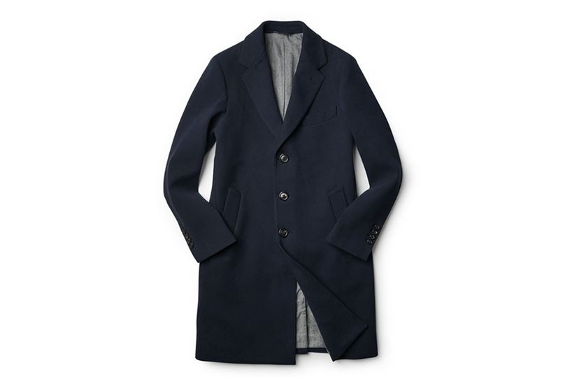 【上質】チェスター コート 46 M ネイビー ユナイテッドアローズ ユナイテッドアローズ UNITED ARROWS ネップウールチェスター