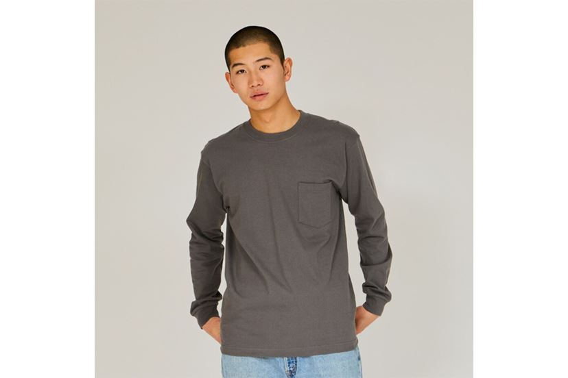メンズ Tシャツ カットソー フロントライン ワンポイント L ホワイト 