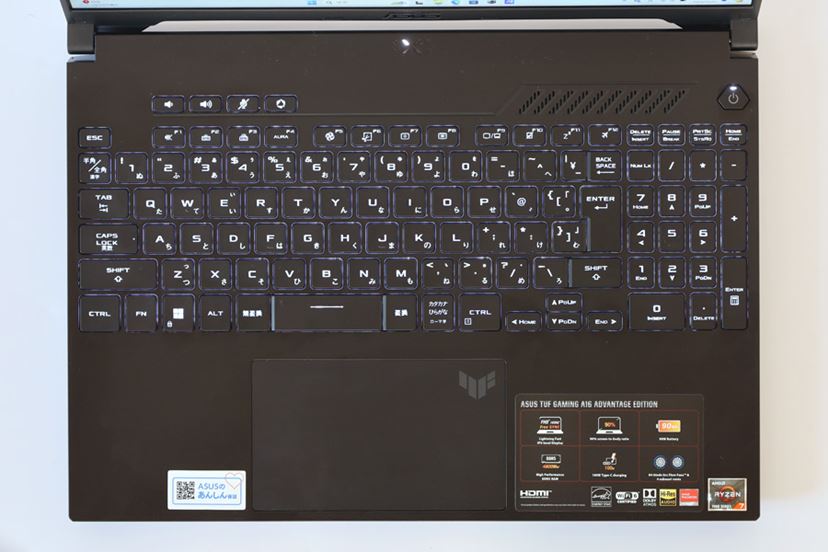 AMDの単体GPU搭載ゲーミングノートPCの実力は？ ASUS「TUF Gaming A16