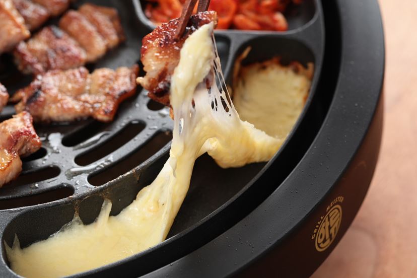 新ステンレス鉄台グリルパン プロパン焼肉台　肉、野菜 2つの調整　韓国の本格焼肉 4449_14.jpg