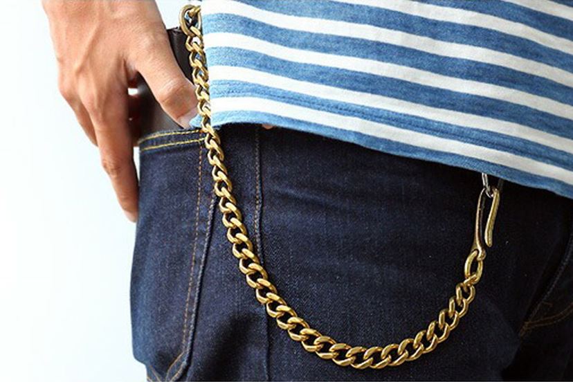 ジャックローズ　シルバー　ウォレットチェーン　ロゴ刻印　カジュアル　メンズ ジャックローズ シルバー ウォレットチェーン ロゴ刻印