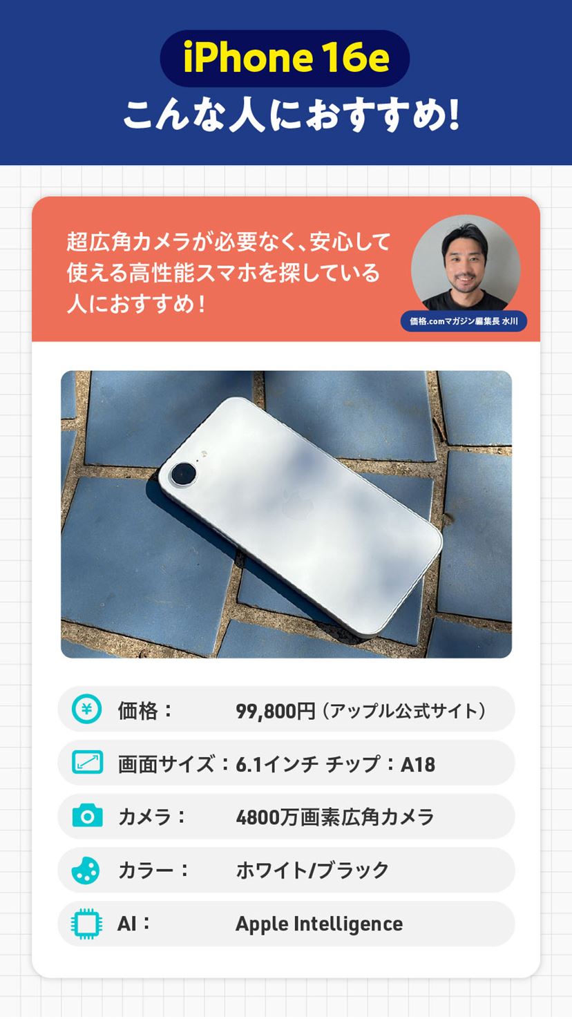 iPhone 16e」購入完全ガイド！ 安い買い方や知っておくべきこと