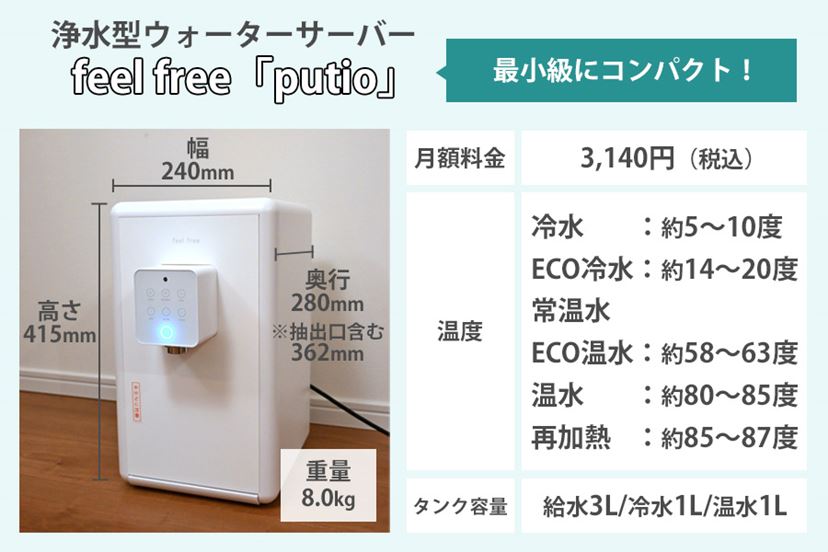 愛猫もガブガブ飲んだ！ 水道水浄水型ウォーターサーバー「putio
