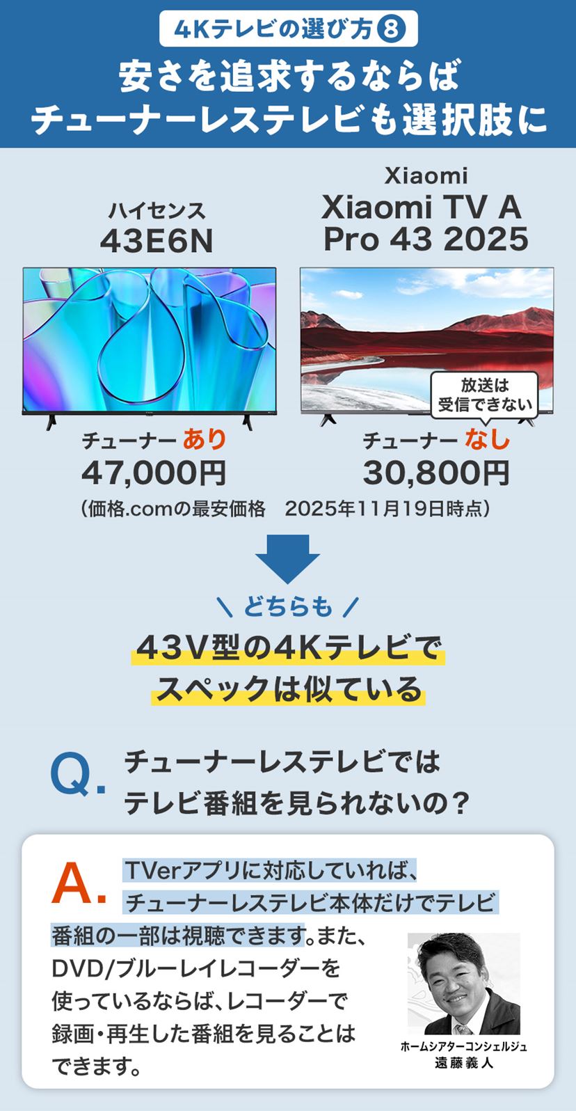 テレビのおすすめ11選 高コスパ機やランキング上位機を紹介【2026年1月】 - 価格.comマガジン