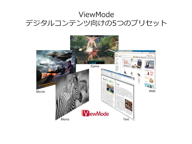 ViewSonic Ǝ̃r[[hڂĂAuQ[vAufvAuEFuvAueLXgvAumv5̃vZbgIт܂B 