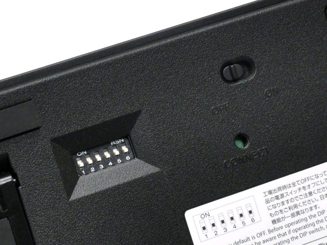 DIPスイッチ/電源スイッチ/コネクトボタン