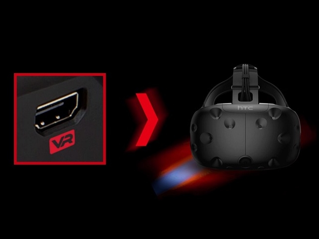 VRデバイス用の前面HDMI出力ポート、VR Linkを備えているので、PCの背面端子を探す必要なくスムーズなVR体験が可能です。