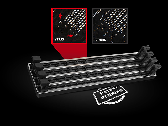 Steel ArmorとDDR4 Boost: DDR4モジュールを保護するために完全に絶縁されシールドされたDIMMスロット。最高のゲーミングとオーバークロックのための純粋なデータ信号を供給します。