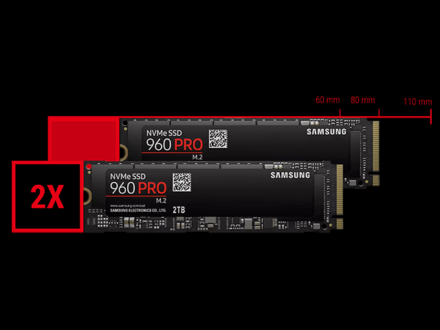 M.2 Shield������2x Turbo M.2:�@NVMe�Ή��APCI-Express Gen3 x4��p���čő�32Gb/s������