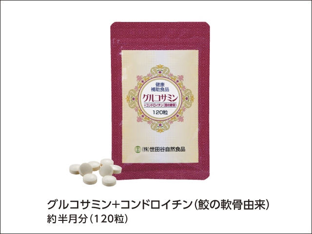 世田谷自然食品 グルコサミン+コンドロイチン(鮫の軟骨由来) 約半月分 