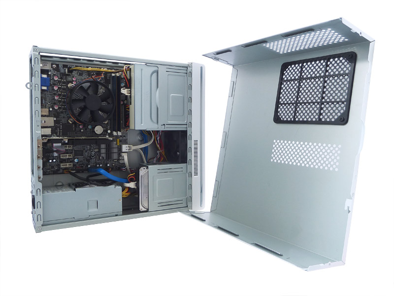 側面パネルと筐体内部のイメージ画像です。※中身はモデル、カスタマイズにより異なります。