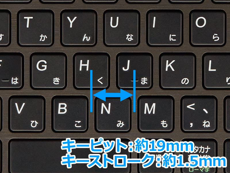 �L�[�s�b�`�A�L�[�X�g���[�N�̉���}�ł��B���ꂼ��̊Ԋu��������Ă��܂��B