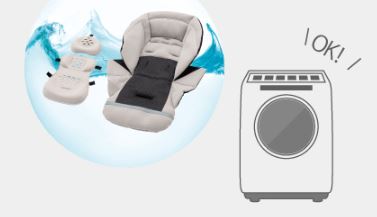 シートはすべて洗濯機丸洗いOK!