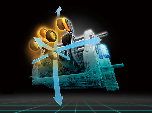 「3D独立駆動」とロボット工学を応用した、独自のモーター制御技術。