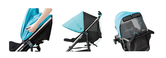 大きなシェードで紫外線をカット