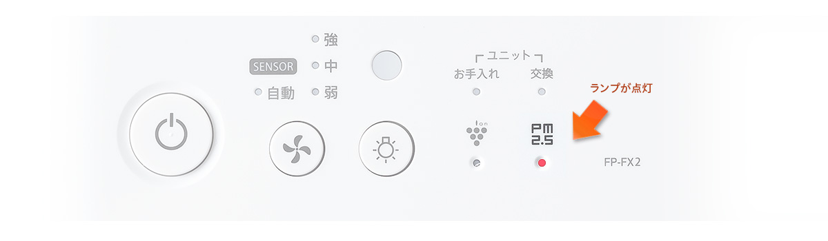 気になるPM2.5などの濃度を検知して、ランプでお知らせ