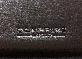 Dark leather earphone case