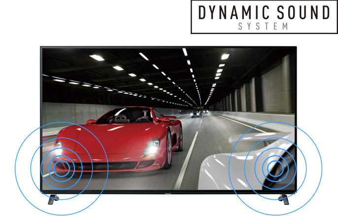 大画面の映像を楽しめる高音質