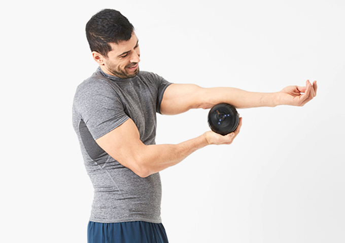 使い方C腕|親指の付け根から前腕にかけてあてる