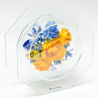 黄色いバラのプリザーブドフラワー